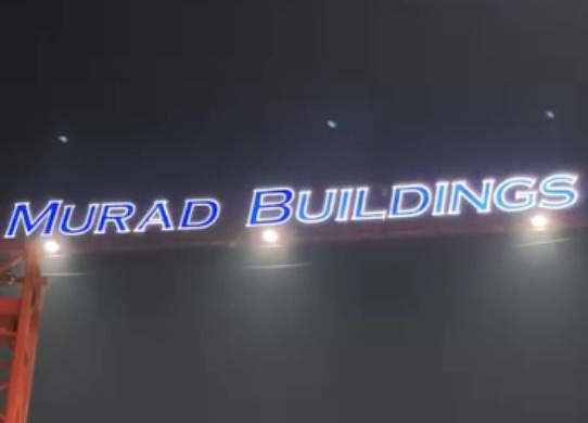 Объемные буквы на башенные краны TM «Murad Buildings» и «NRG»