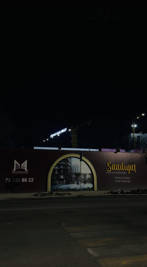 Объемные буквы на башенные краны TM «Murad Buildings» и «NRG»